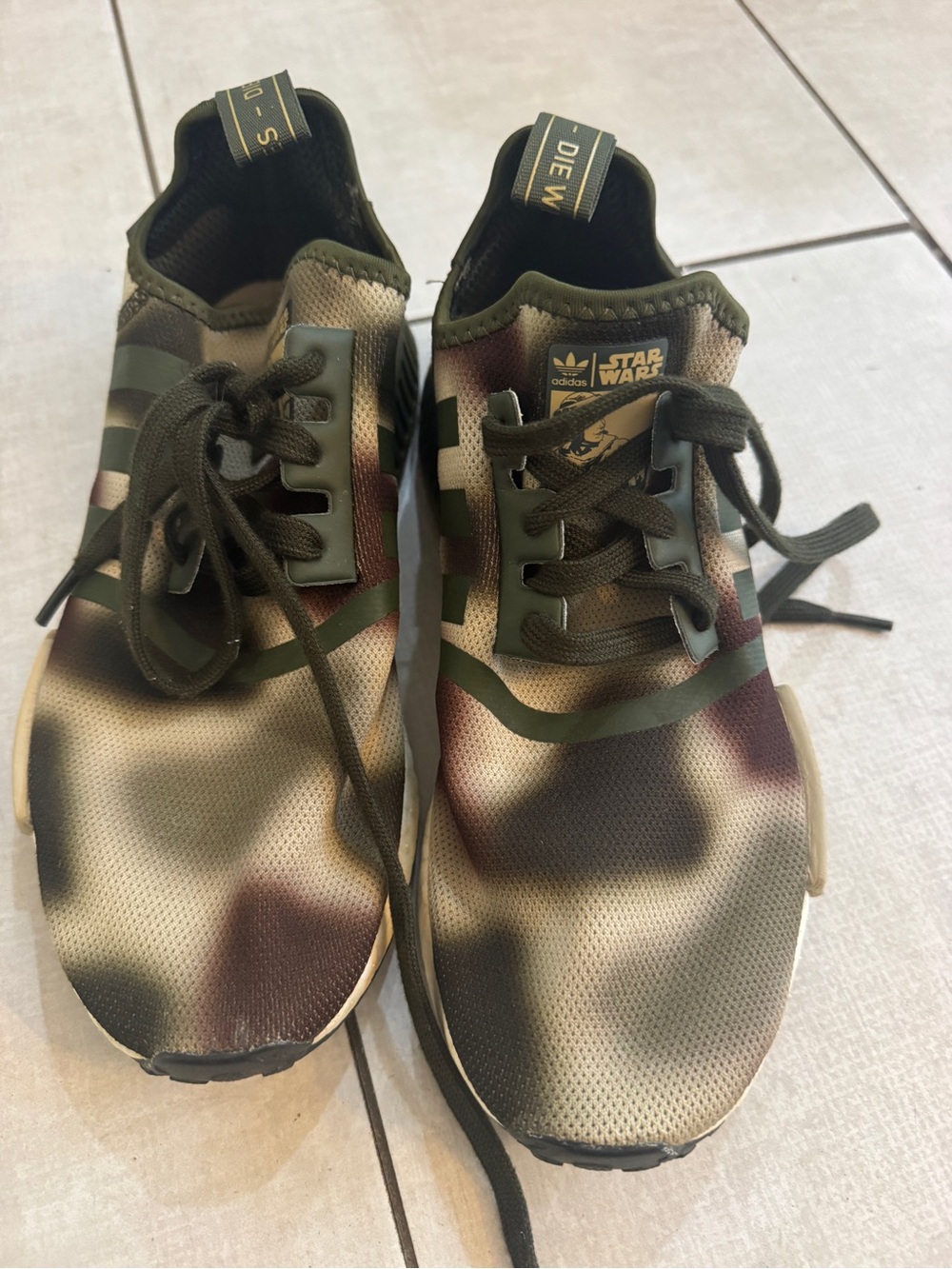 Adidas NMD Star Wars Camouflage Running Shoes - Olive/Green